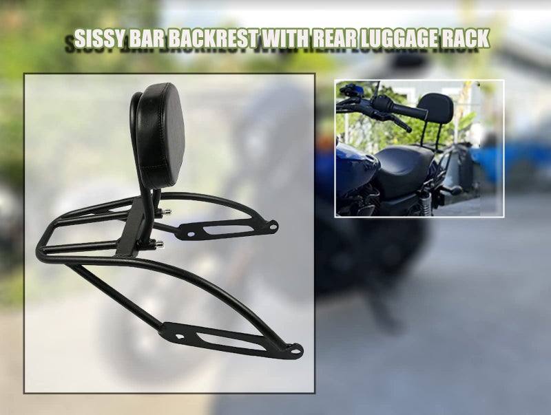 COBIKE Motorcycle Detachable Passenger Backrest Sissy Bar with Luggage Rack for Harley Street 750 500 XG750 XG500 2015-2018 - Image 2
